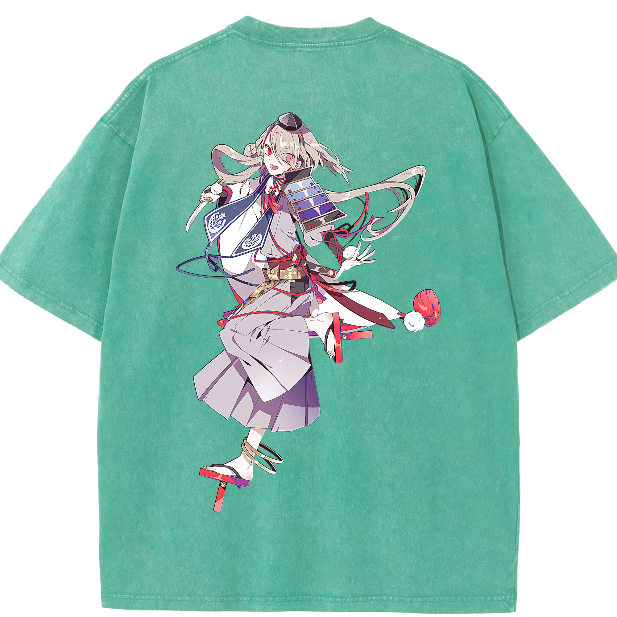 （画像用） 刀剣乱舞 Touken Ranbu 綿100% ヴィンテージ風 半袖Tシャツ（背面プリント）